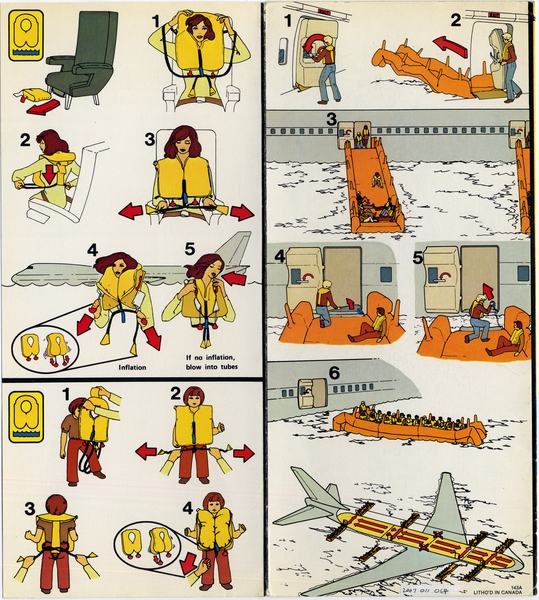 Image: safety information card: Pan American World Airways, Boeing 747