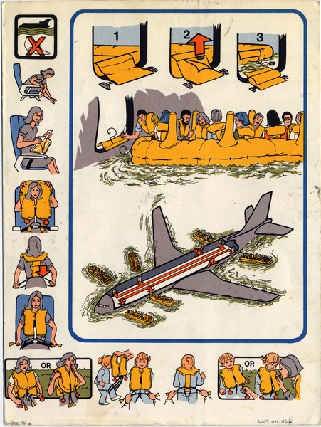 Image: safety information card: Pan American World Airways, Airbus A300