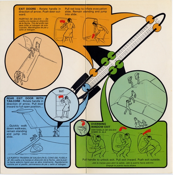 Image: safety information card: Pacific Southwest Airlines (PSA), Douglas DC-9 Super 80
