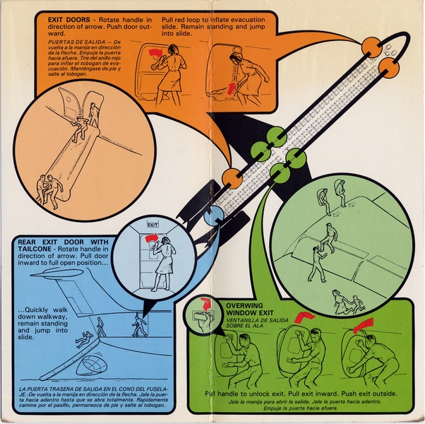 Image: safety information card: Pacific Southwest Airlines (PSA), McDonnell Douglas MD-80