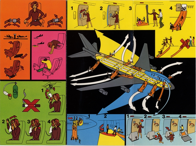 Image: safety information card: Pan American World Airways, Boeing 747
