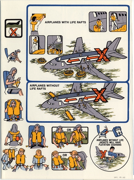 Image: safety information card: Pan American World Airways, Boeing 737