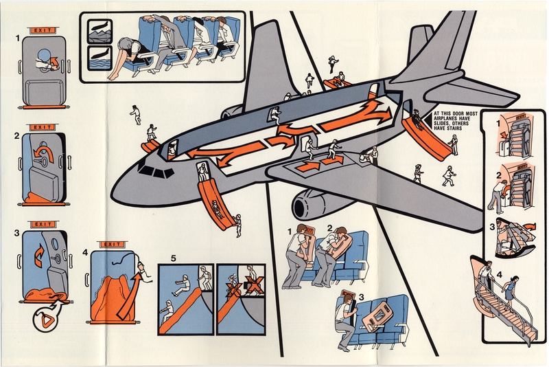 Image: safety information card: Pan American World Airways, Boeing 737
