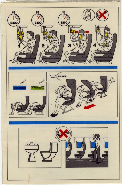 Image: safety information card: Air Zimbabwe, Boeing 767-200ER