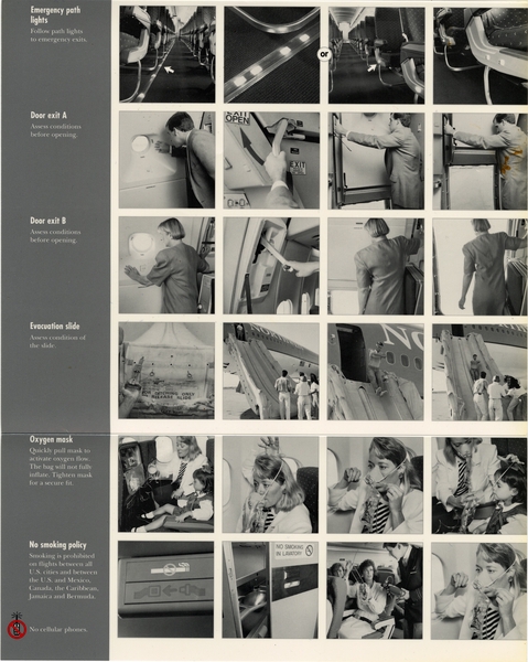Image: safety information card: Northwest Airlines, McDonnell Douglas DC-10