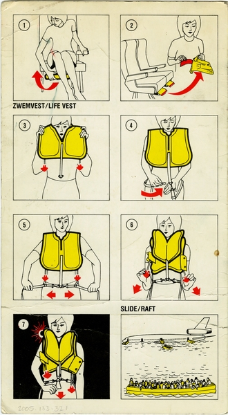 Image: safety information card: Martinair, McDonnell Douglas DC-10