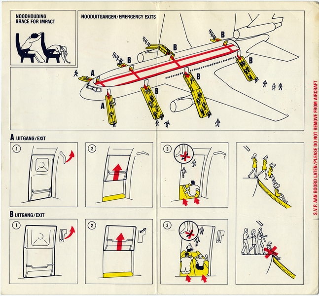 Image: safety information card: Martinair, McDonnell Douglas DC-10