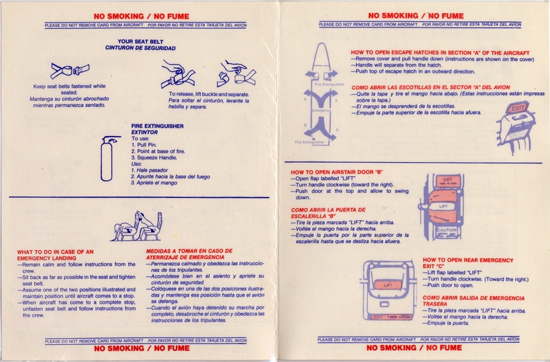 Image: safety information card: Sunaire Express, de Havilland DHC-6 Twin Otter