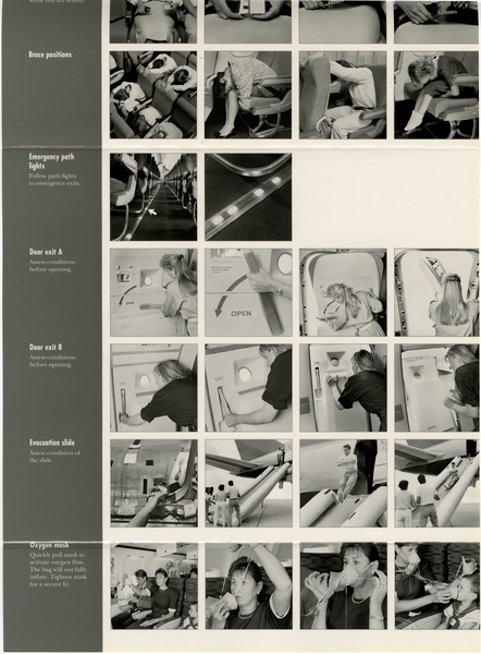 Image: safety information card: Northwest Airlines, Boeing 757
