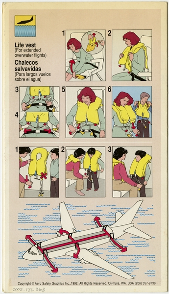 Image: safety information card: Sierra Pacific Airlines, Boeing 737