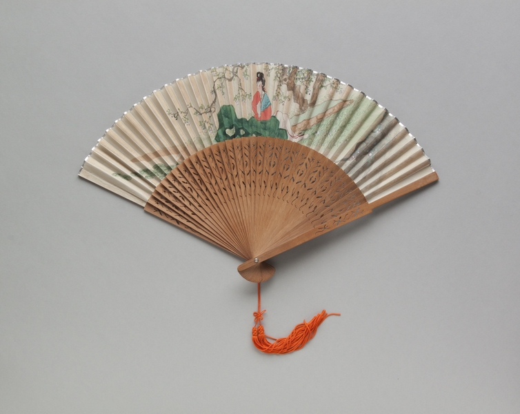 Image: folding fan: Swissair