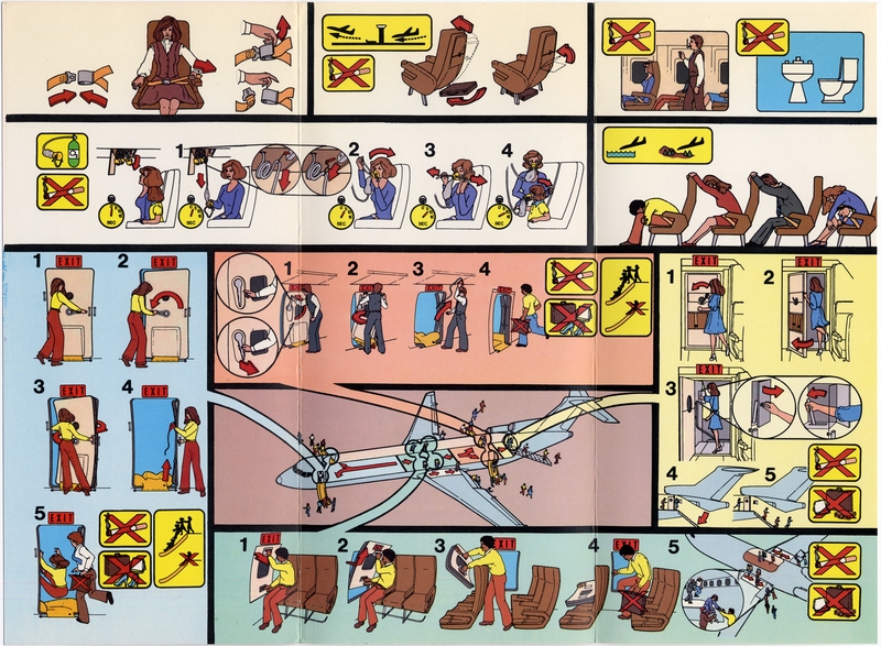 Image: safety information card: PEOPLExpress, Boeing 727