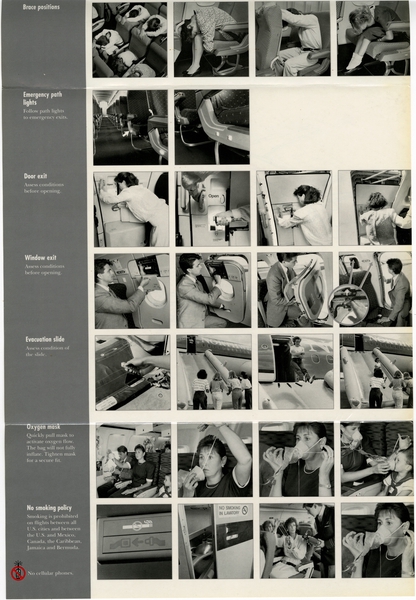 Image: safety information card: Northwest Airlines, Airbus A320