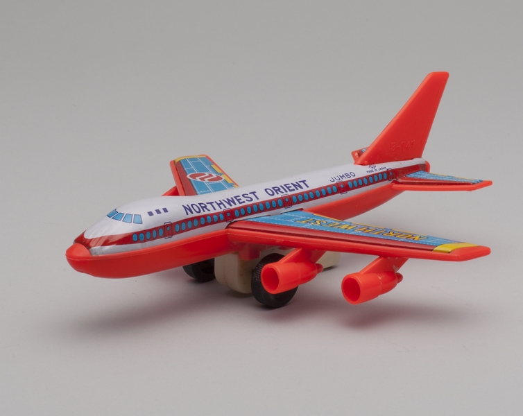 Image: toy airplane: Northwest Orient, Boeing 747