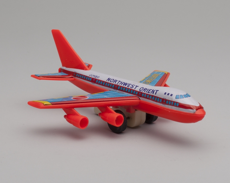 Image: toy airplane: Northwest Orient, Boeing 747