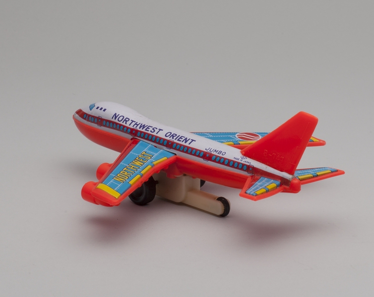 Image: toy airplane: Northwest Orient, Boeing 747