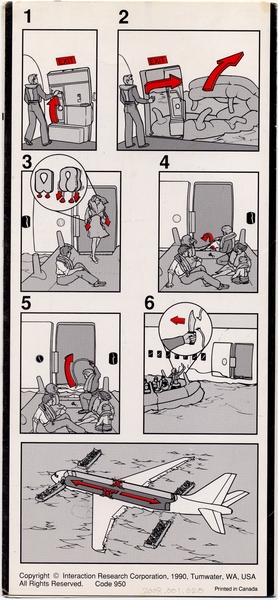 Image: safety information card: Lineas Aereas Costarricenses, S.A. (LACSA), Airbus A320