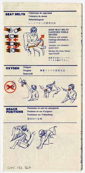 Image: safety information card: Delta Air Lines, Boeing 767-300