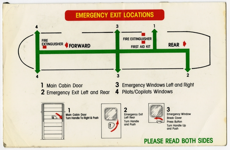Image: safety information card: Trump Air, Helicopter