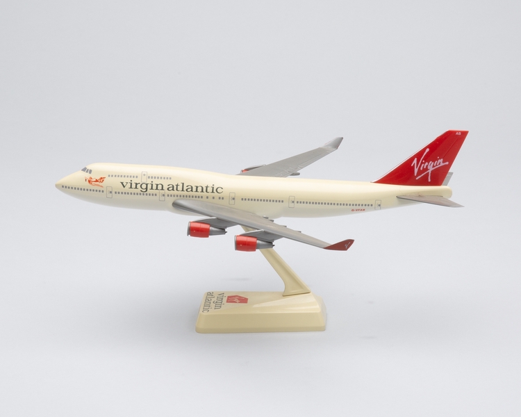 Image: model airplane: Virgin Atlantic, Boeing 747-400