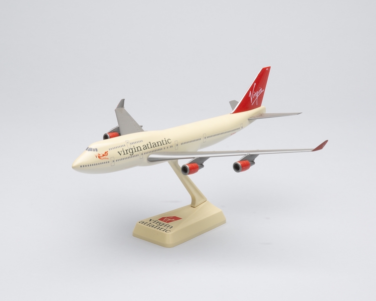 Image: model airplane: Virgin Atlantic, Boeing 747-400