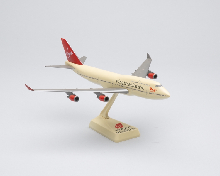 Image: model airplane: Virgin Atlantic, Boeing 747-400