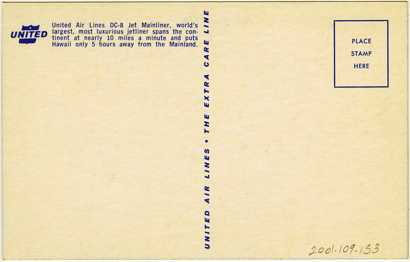 Image: postcard: United Air Lines, Douglas DC-8