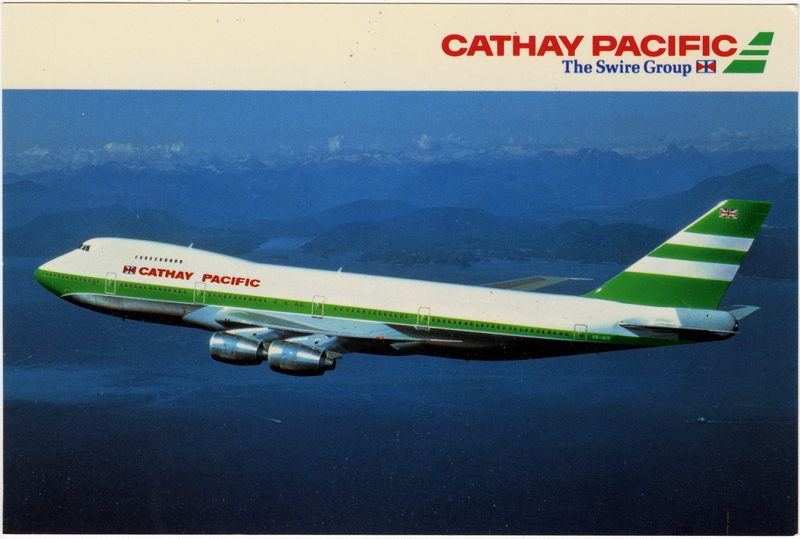 Image: postcard: Cathay Pacific Airways, Boeing 747-200B