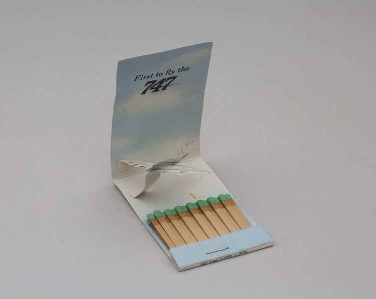 Image: matchbook: Pan American World Airways, Boeing 747
