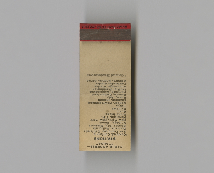 Image: matchbook: Transocean Air Lines