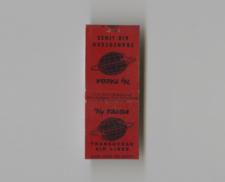 Image: matchbook: Transocean Air Lines