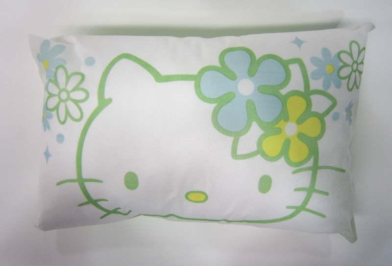 Image: pillow and pillowcase: EVA Air, Hello Kitty