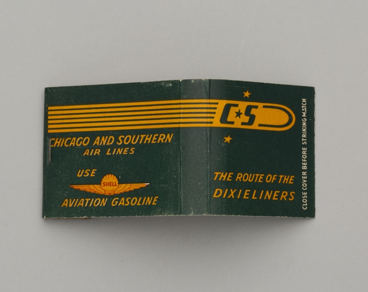 Image: matchbook: Chicago & Southern Air Lines (C&S)