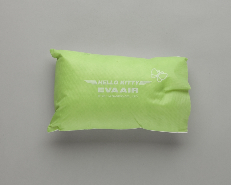 Image: pillow and pillowcase: EVA Air, Hello Kitty
