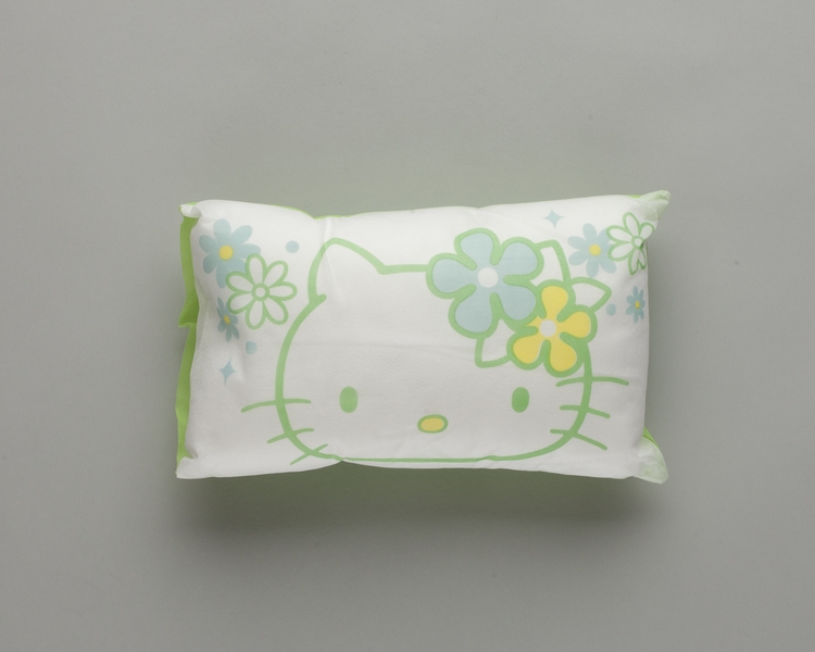 Image: pillow and pillowcase: EVA Air, Hello Kitty