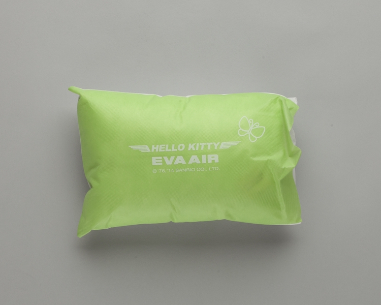 Image: pillow and pillowcase: EVA Air, Hello Kitty