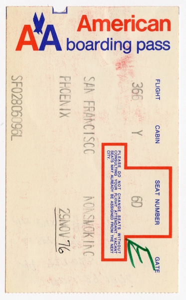 Image: ticket: American Airlines