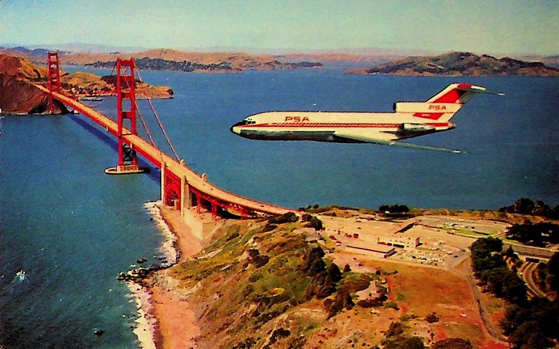 Image: postcard: Pacific Southwest Airlines (PSA)