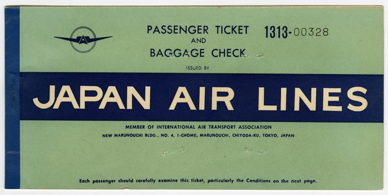 Image: ticket: Japan Air Lines