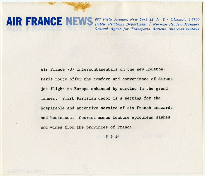 Image: photograph: Air France, Boeing 707