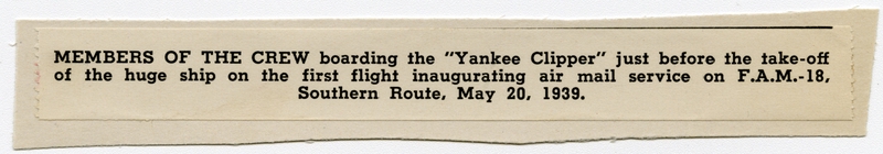 Image: photograph: Pan American Airways System, Boeing 314 Yankee Clipper crew