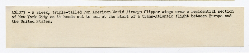 Image: photograph: Pan American World Airways, Lockheed L-049 Constellation