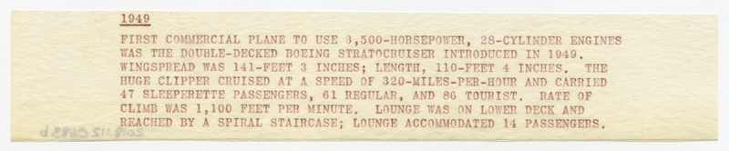 Image: photograph: Pan American World Airways, Boeing 377 Stratocruiser Clipper America