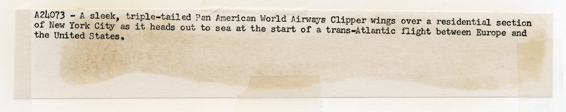 Image: photograph: Pan American World Airways, Lockheed L-049 Constellation