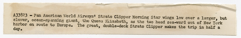 Image: photograph: Pan American World Airways, Boeing 377 Stratocruiser