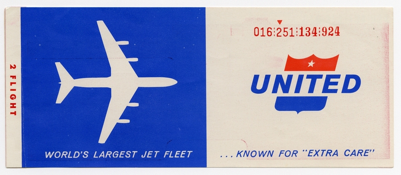 Image: ticket jacket: United Air Lines