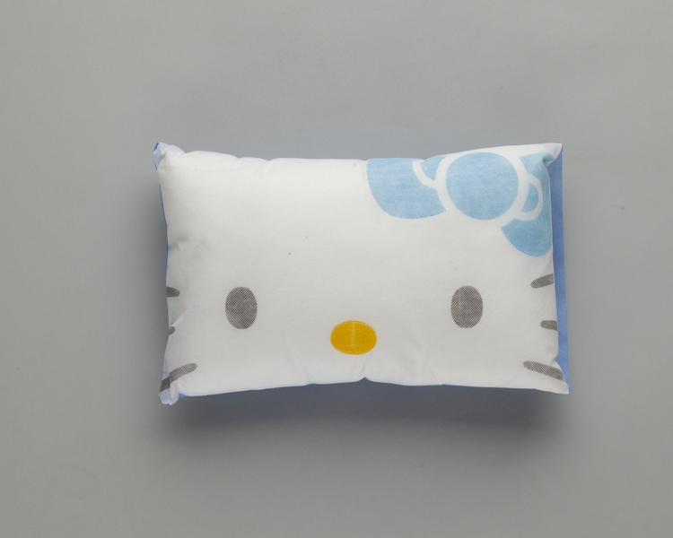 Image: pillow and pillowcase: EVA Air, Hello Kitty