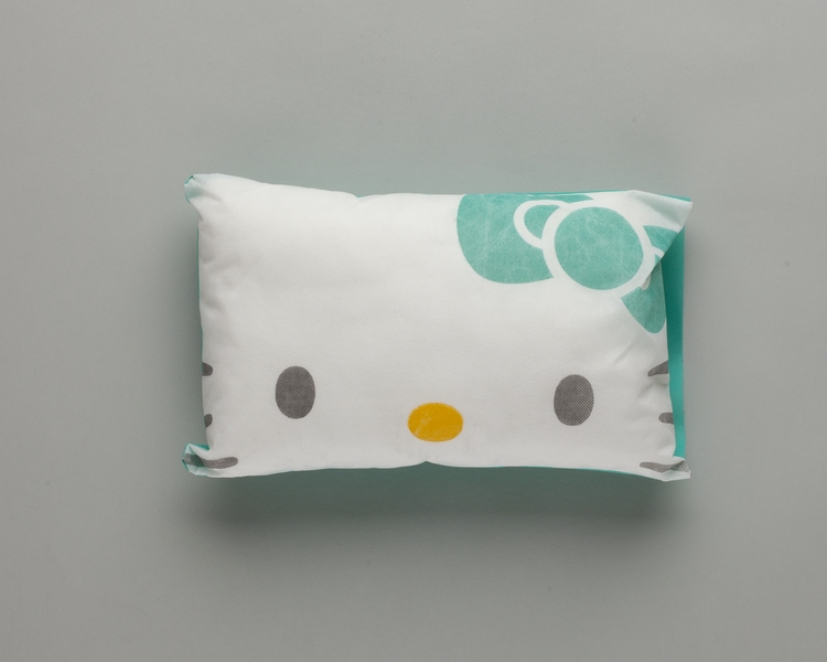Image: pillow and pillowcase: EVA Air, Hello Kitty