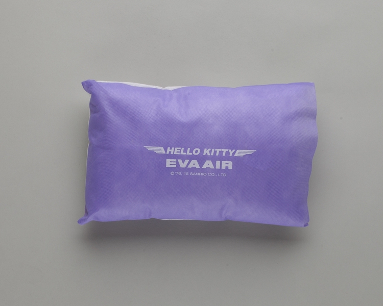 Image: pillow and pillowcase: EVA Air, Hello Kitty