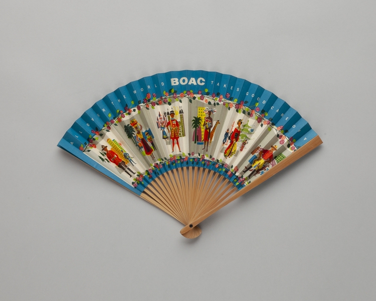 Image: folding fan: British Overseas Airways Corporation (BOAC)